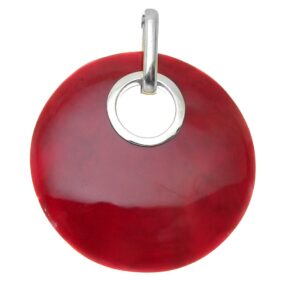 Duży srebrny wisiorek z koralowca