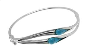 Srebrna bransoletka z turkusem LG05